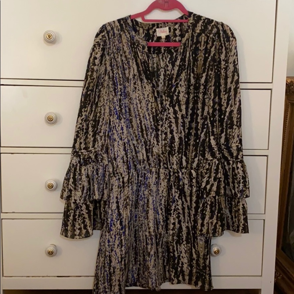 Parker 100% Silk Long Sleeve Dress